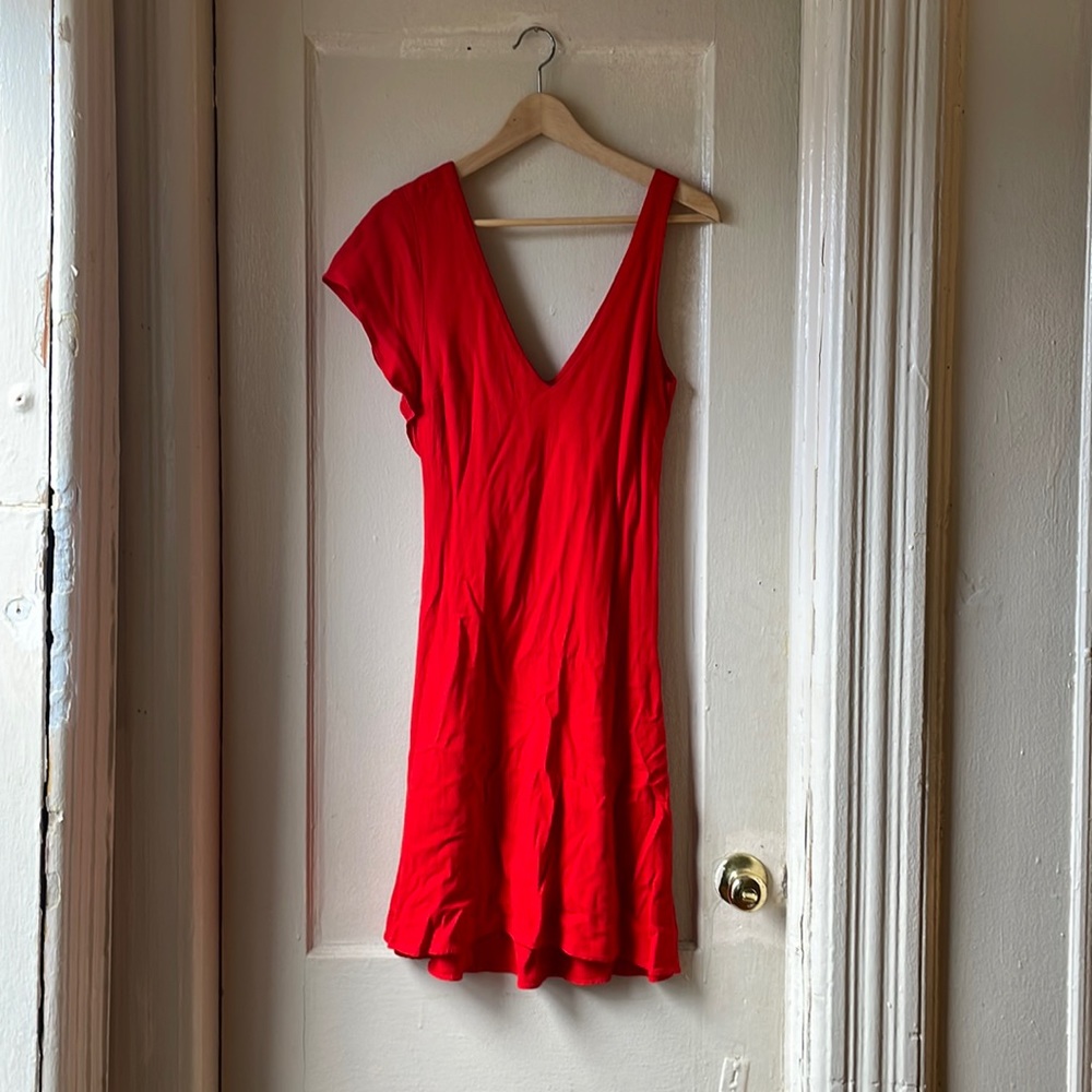 Vintage vivid red mini dress small